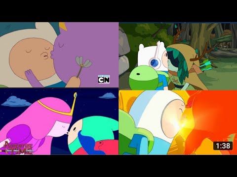 all finn's kisses adventure time
