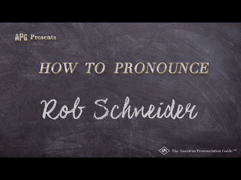 How to Pronounce Rob Schneider (Real Life Examples!)