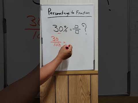 How To Convert Percentage To Fraction #math #mathematics #percentage #fraction
