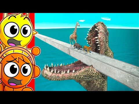 ESCAPE the GIANT T-REX in ARBS!? (Reaction)