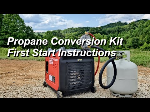 Propane conversion kit, first start instructions