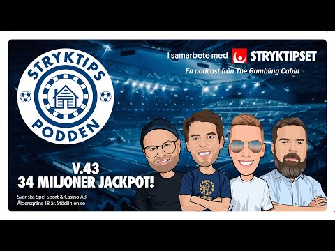 Stryktipset v.43 - Årets största - 34 miljoner!