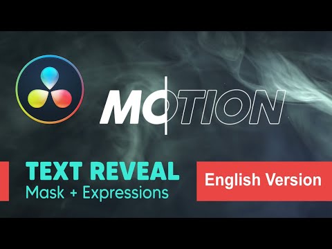 FUSION  - Nice and clean text reveal using Expression! How to animate a mask without using keyframe.