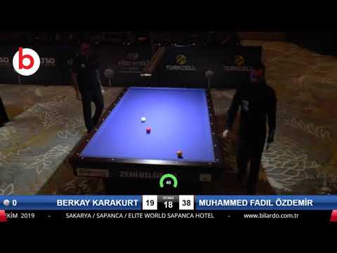 BERKAY KARAKURT & MUHAMMED FADIL ÖZDEMİR Bilardo Maçı - 2019 TÜRKİYE ŞAMPİYONASI 2.ETAP-FİNAL 1/16