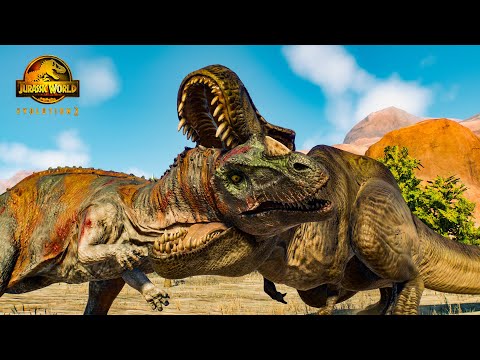 T-Rex VS 2x Ceratosaurus - Jurassic World Evolution 2