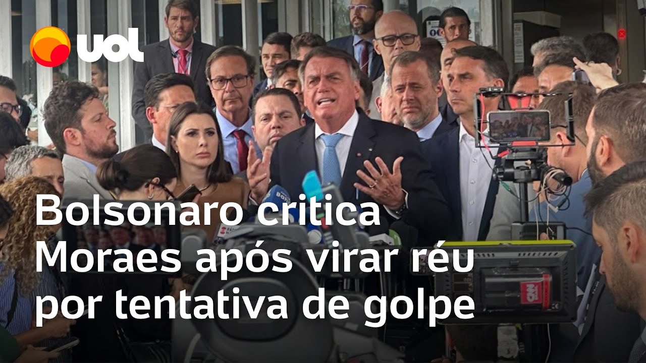 Bolsonaro critica Moraes após virar réu, diz que ministro faz 'historinha' e volta a acusar TSE