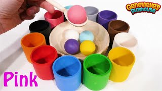 Rainbow Balls and Cups - Learn Colors Numbers and 
