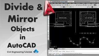 AutoCAD #9 - How to DIVIDE and MIRROR Objects in AutoCAD | AutoCAD Basics