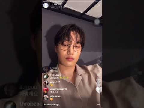 Kai reaction to Krystal's look alike username (Instagram live)
