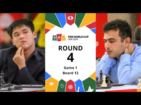 🇺🇸 Awonder Liang – Gabriel Sargissian 🇦🇲 | FIDE World Cup 2025 | Round 4 | Game 1 | Board 12
