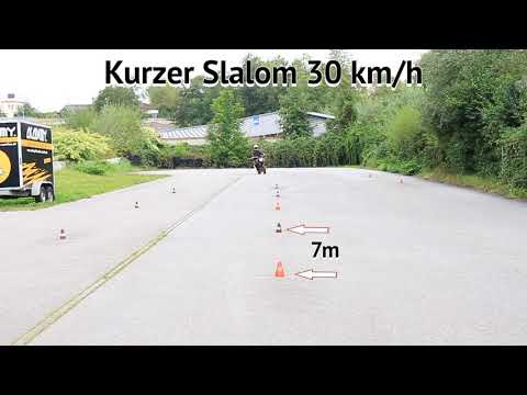 ACADEMY FAHRSCHULE EMOTION Grundfahraufgaben Klasse  A Slalom (4 x 7m)