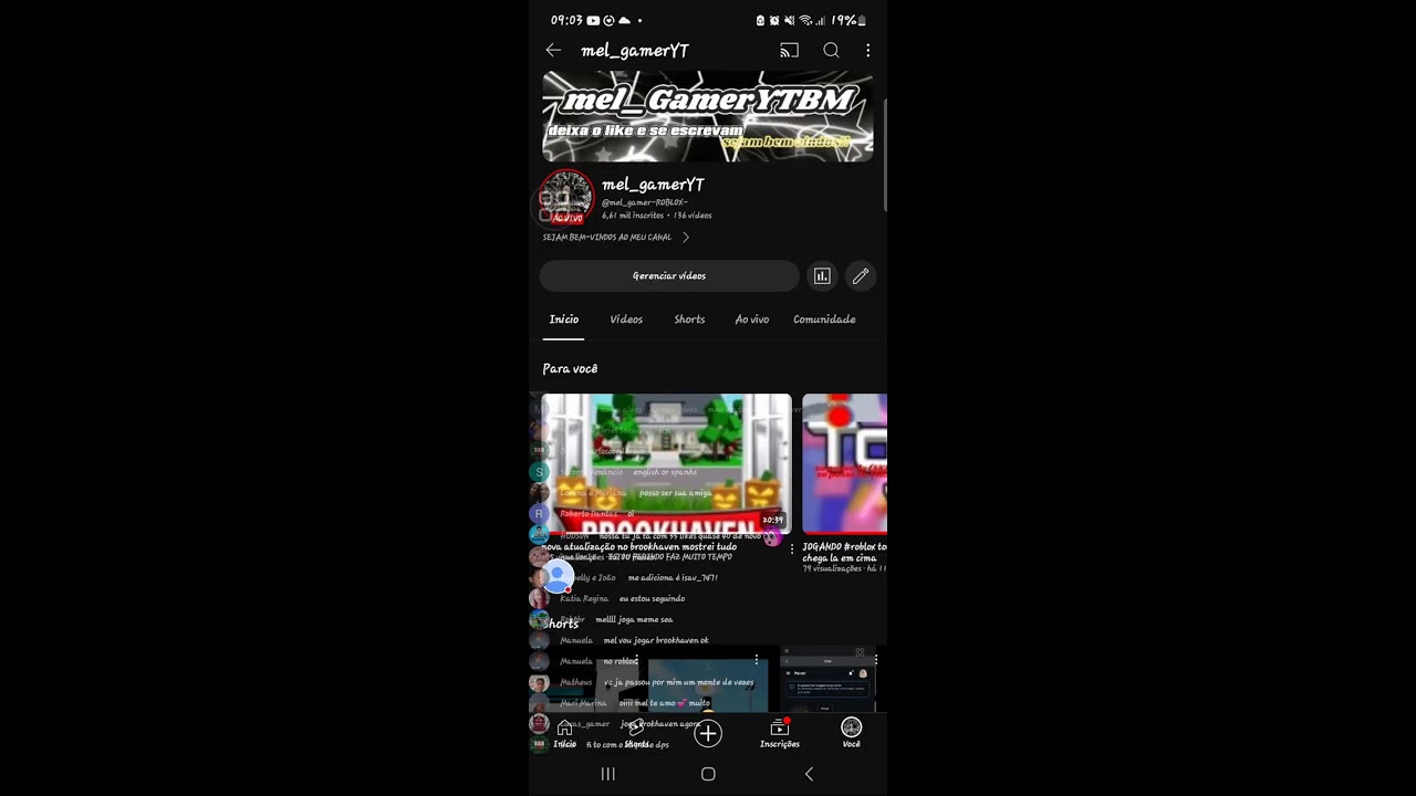 mel_gamerYT está ao vivo!