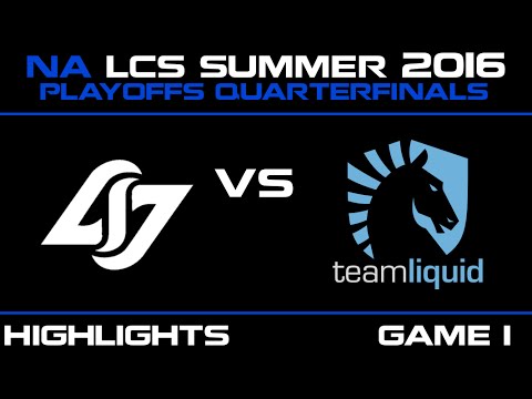 CLG vs TL Game 1 highlights NA LCS 2016 Summer Playoffs Quarterfinals Counter Logic vs Team Liquid