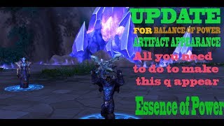 UPDATE TO BALANCE OF POWER + Essence of Power Quest WoW Legion QUEST GUIDE