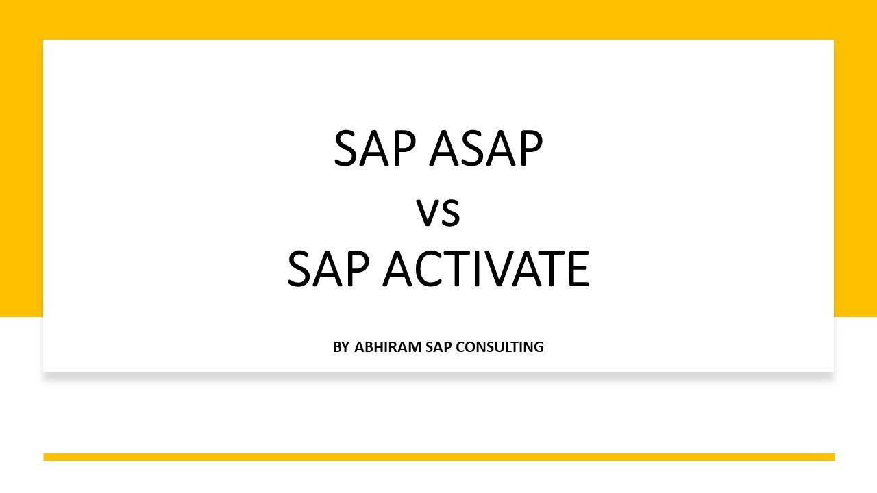 SAP ASAP vs ACTIVATE Methodologies of Implementation | AC SAP Consulting