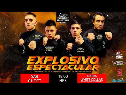 "EXPLOSIVO ESPECTACULAR" Noches de Boxeo VIP - Arena WCBC -  The White Collar Promotions