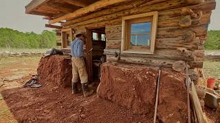 Cowboy Builds a WESTERN LOG CABIN in the Desert With No Modern Tools | by @WesternPioneer