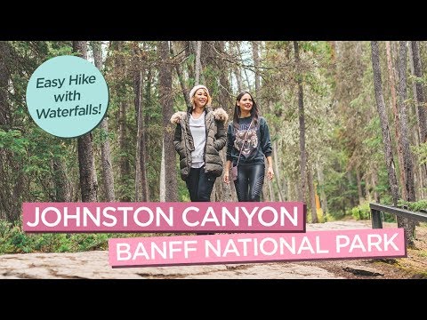 Easy Hike to Two Waterfalls at Johnston Canyon in Banff National Park, Canada