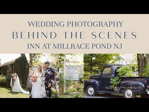 Behind the scenes wedding photography at the Inn at Millrace Pond