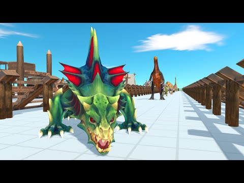 Rainbow Purussaurus Change Death Run | Animal Battle Revolt Simulator