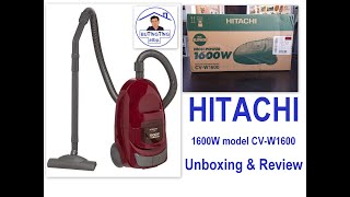 Unboxing and Review of Hitachi Vacuum Cleaner II CV-W1600 II How to assemble and use Hitachi Vacuum