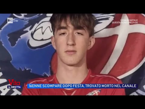 16enne scompare dopo una festa, trovato morto in un canale - Vita in diretta 23/12/2025