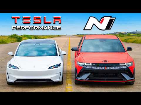 Nuevo Tesla Model 3 Performance vs Hyundai IONIQ 5 N: ARRANCONES