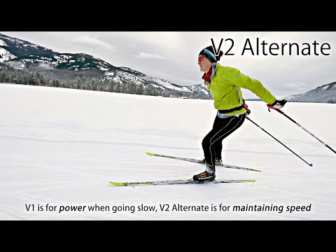 Basic Skate Ski Technique: V2 Alternate/Open Field