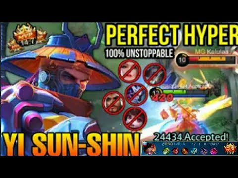 Perfect HyperCarry YSS 100% Unstoppable!! - Top 1 Global Yi Sun-Shin Accepted! - MLBB