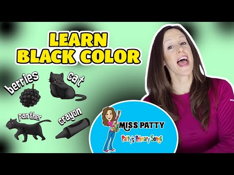 Learn Colors Song for Children | Black Color of the Day by Pattys Primary Songs | Sign Language