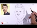 Drawing of Sketch Easy Cristiano Ronaldo / Draw Cr7 Football Player From Portugal