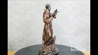 Sv. František z Assisi – dekorativní soška patrona zvířat a přírody – WU76058A4