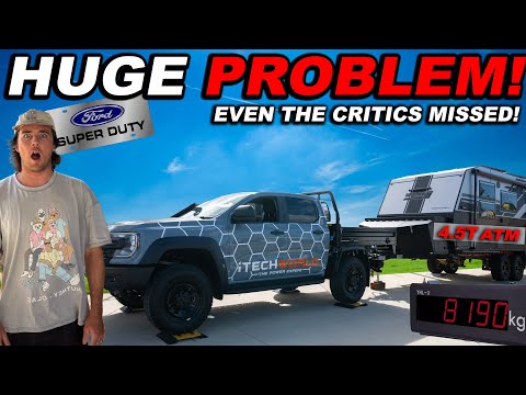 This is DANGEROUS! Weighing Ford Ranger Super Duty & Huge Caravan Over weight?