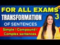 Transformation Of Sentences Made Easy 3 English Grammar Tricks By Rani Ma Am For All Exams