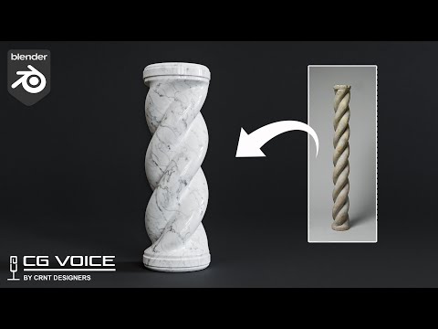 How to model Spiral Pillar in blender _ blender pillar modeling #04