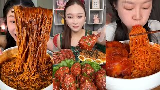 Download lagu Mukbang ASMR | video mukbang makanan pedas cina paling bikin ngiler | yummyminnie mp3