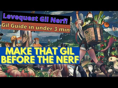 FFXIV | Levequest Being Nerfed | Money (Gil) Guide in under 3 minutes for before the nerf!