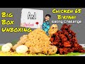Big Box Unboxing With Chicken 65 Biryani Eating Challenge Crackers Unboxing Eating Challenge Boys