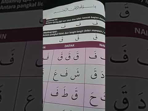 Mengaji mudah dengan metode rasyidah - latihan makhraj qaf ق dan fa' ف