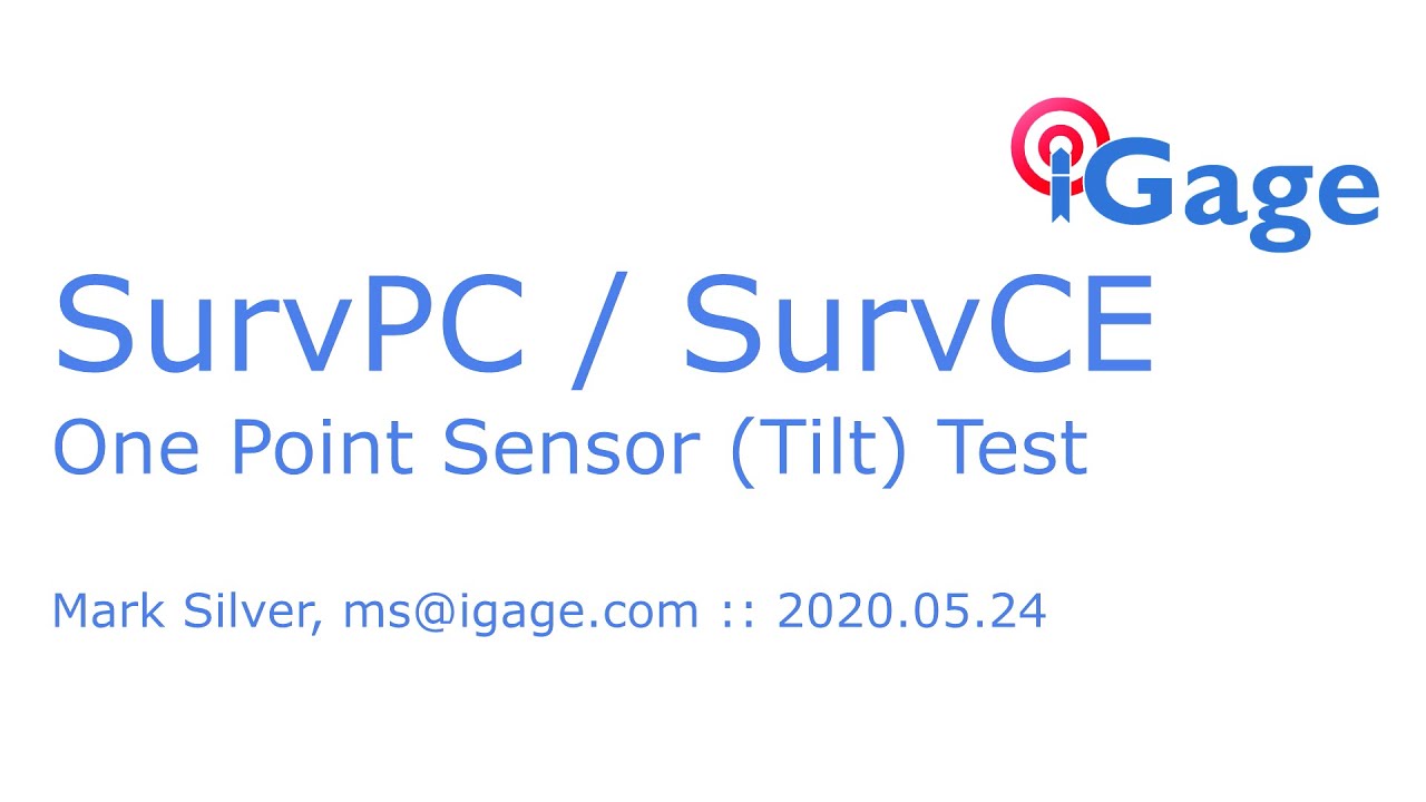 SurvPC: One Point Sensor (Tilt) Test