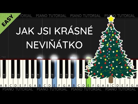 Jak jsi krásné neviňátko - vánoční koleda (piano tutorial | noty | MIDI | české písničky | Vánoce)