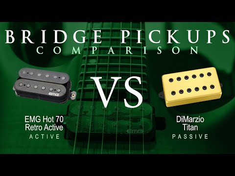 EMG HOT 70 RETRO ACTIVE vs DiMarzio TITAN - Bridge Pickup Guitar Tone Comparison Demo