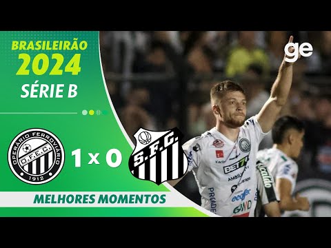 Gols e lances de Operário x Santos