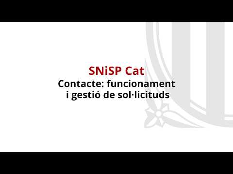 #SNiSPCat Contacte: Funcionament i gestió de sol·licituds