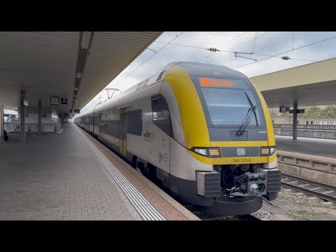 Ausfahrt des RE 7 in Basel Bad Bf auf Gleis 4