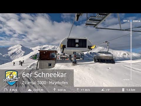 6er Schneekar Bergfahrt - Mayrhofen (Zillertal 3000) | 2001 von Doppelmayr gebaut