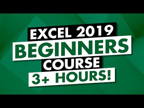 Microsoft Excel Tutorial: 3-Hour MS Excel 2019 Course for Beginners!