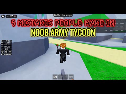 5 MISTAKES people make in Noob Army Tycoon