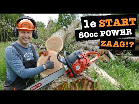 Awesome Chainsaw: First Start & Cutting!