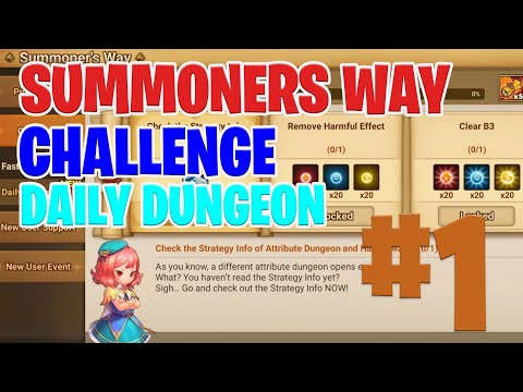 Summoners Way - Challenge - Daily Dungeon - #1 - Check the Strategy Info